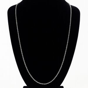 Sterling Silver Rope Chain Necklace